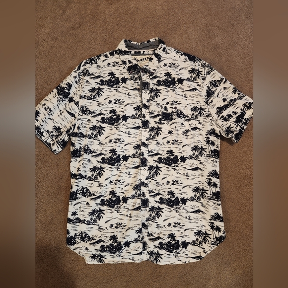 Original, MBX, Denim Wear, Short-Sleeve, Hawaiian, Shirt Size XXL - Picture 1 of 2